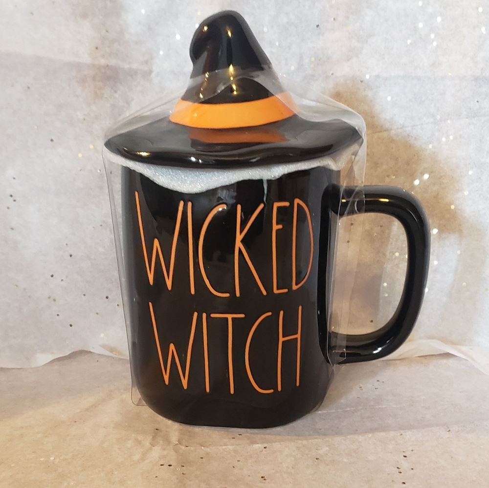 Rae Dunn Wicked Witch mug with topper
